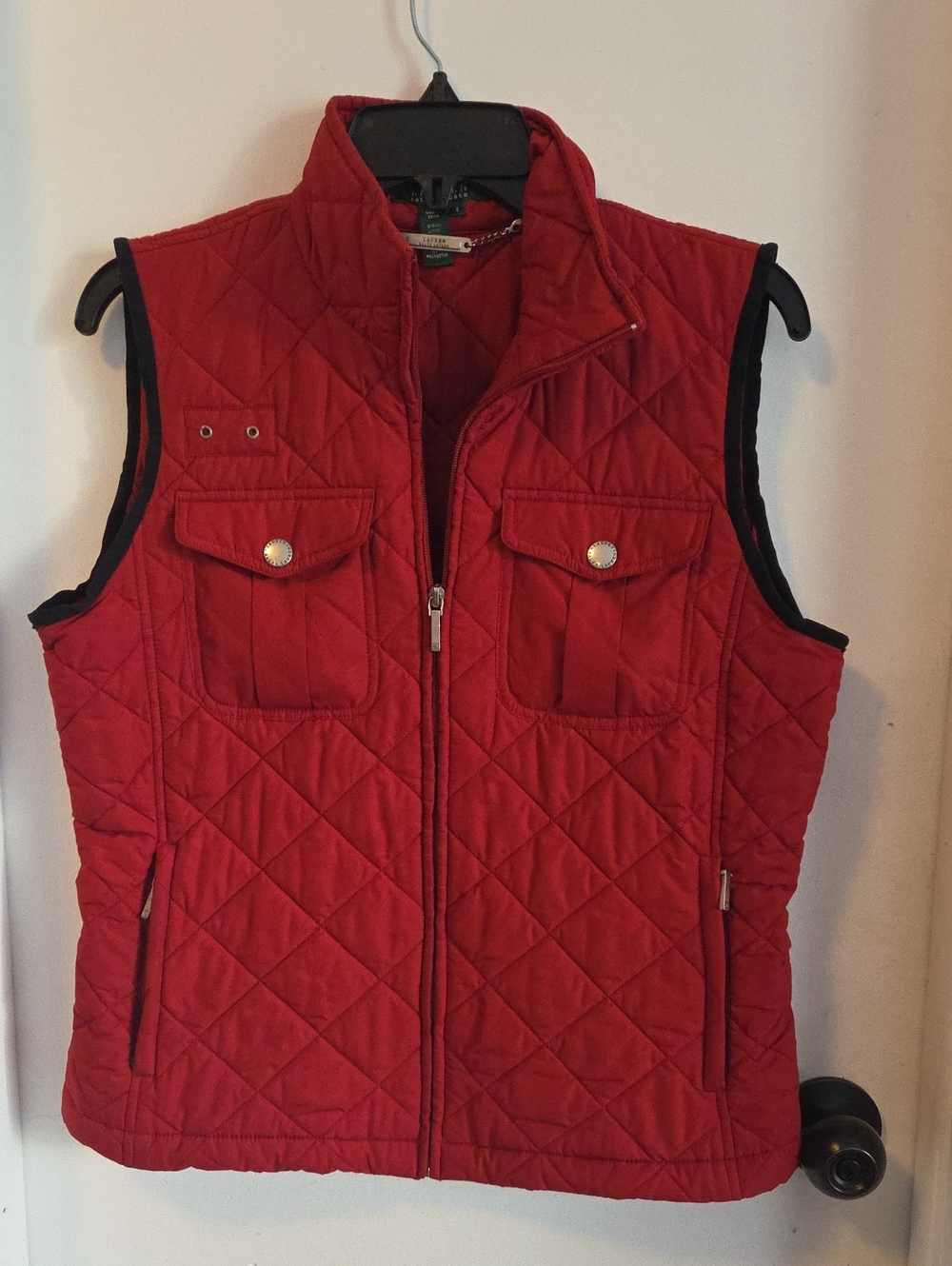 Ralph Lauren Red Quilted Vest Size Small